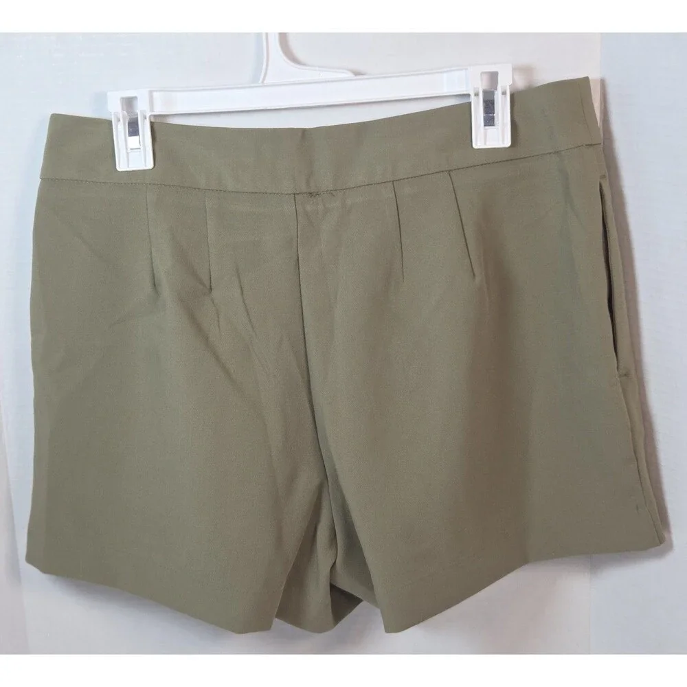 Women's High-Rise Tailored Shorts - A New Day- Olive Green Women's SIze 4 NEW